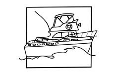 一艘看起来很豪华的游艇交通工具简笔画步骤图片大全