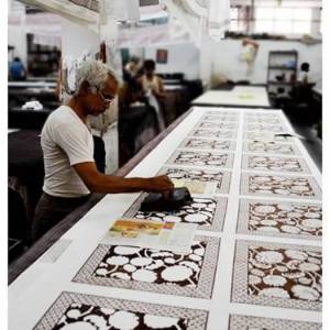 印度传统威廉希尔公司官网
雕版印花 只靠肉眼完成精美的图案