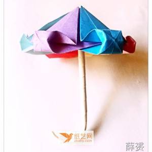 精美七彩折纸雨伞的威廉希尔公司官网
制作方法