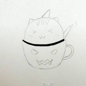 偷偷喝苦咖啡的卡通小猫咪简笔画的画法图片威廉希尔中国官网

