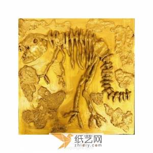 儿童超轻粘土DIY制作恐龙化石装饰画的圣诞节礼物威廉希尔中国官网

