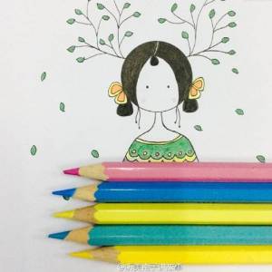 看起来非常萌的美丽女孩彩铅画的画法步骤威廉希尔中国官网
