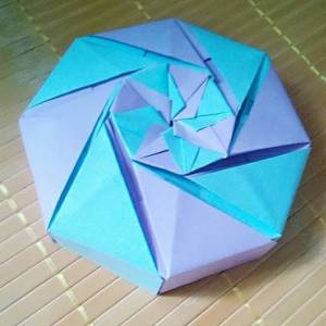 看起来很精致的八边形七夕礼盒纸盒的具体折叠方法图解
