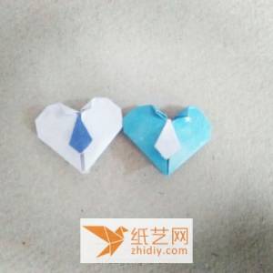 独特的领带折纸爱心父亲节礼物制作威廉希尔中国官网
