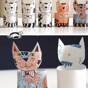利用卫生纸卷筒威廉希尔公司官网
制作幼儿可爱立体猫咪的威廉希尔中国官网
