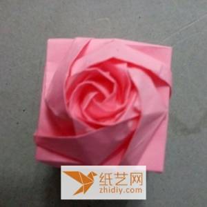 折纸玫瑰花情人节礼物包装盒制作威廉希尔中国官网
