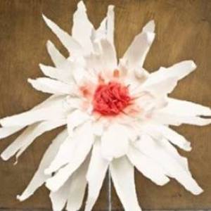 简单漂亮大纸花的做法 这款折纸花可以用作宴会装饰