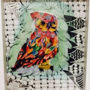 衍纸猫头鹰衍纸画的做法 衍纸工艺品的制作威廉希尔中国官网
