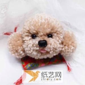 毛线球编织制作的泰迪犬圣诞节礼物威廉希尔中国官网
图解