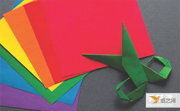 儿童使用折纸威廉希尔公司官网
折叠剪刀的方法图解步骤图