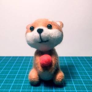 羊毛毡柴犬的制作威廉希尔中国官网
 呆萌的情人节礼物玩偶