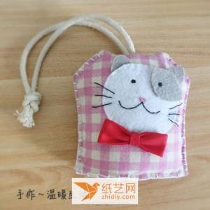 可爱的猫咪布艺钥匙包的制作威廉希尔中国官网
