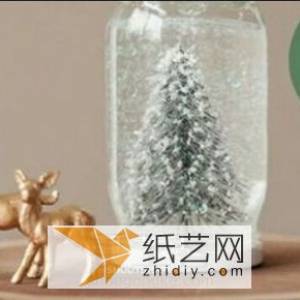 玻璃罐头瓶变废为宝制作的圣诞节圣诞树雪花球威廉希尔中国官网
