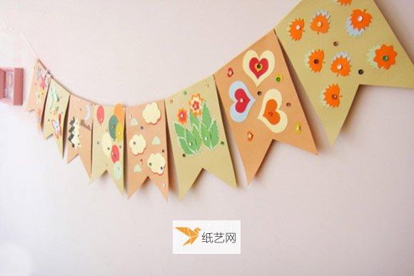 自制幼儿园教室彩旗的方法威廉希尔中国官网

