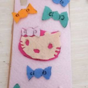 不织布DIY kitty猫手机壳 送麻麻的儿童节礼物