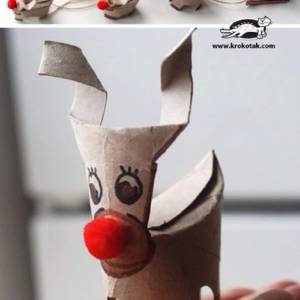卫生纸筒变废为宝制作的圣诞麋鹿圣诞节装饰威廉希尔中国官网
