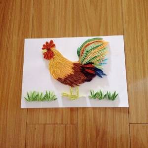 用衍纸制作的一个大公鸡衍纸画威廉希尔中国官网
图解 鸡年的新年礼物哟