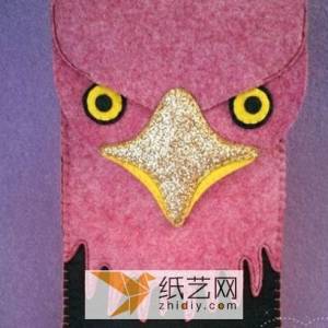 不织布制作的布艺猫头鹰手机袋中秋节礼物威廉希尔中国官网
