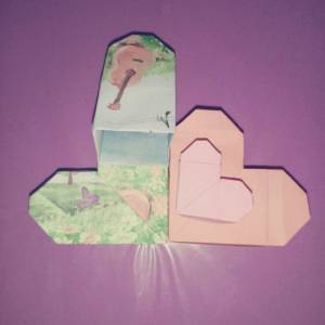 七夕情人节礼物折纸心形包装盒的制作方法
