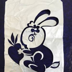 可爱的小白兔拔萝卜剪纸的制作威廉希尔中国官网
