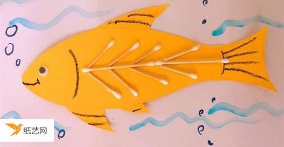 一个非常简单的幼儿卡纸小鱼粘贴画威廉希尔公司官网
制作方法