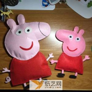 用不织布制作的小猪佩奇玩偶新年礼物威廉希尔中国官网
