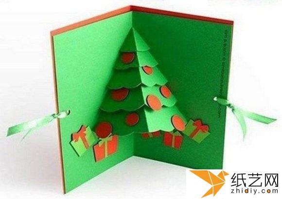 圣诞节的圣诞树立体贺卡制作威廉希尔中国官网
