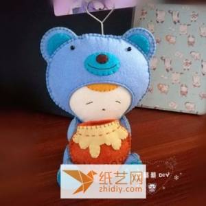 超萌的不织布小熊公仔圣诞节礼物制作威廉希尔中国官网
