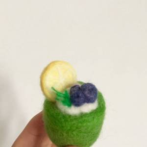 羊毛毡新手可以尝试这个抹茶小蛋糕制作威廉希尔中国官网
