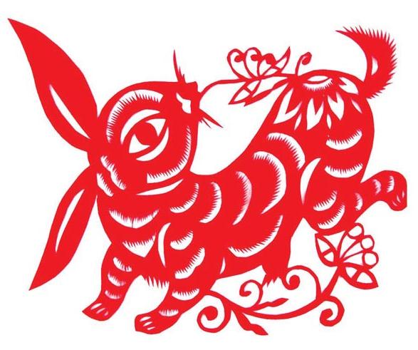 兔与蝶剪纸威廉希尔中国官网
与剪纸图案