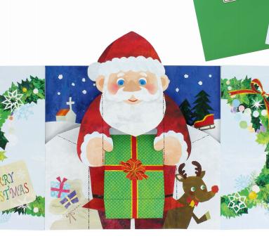 圣诞老人圣诞贺卡威廉希尔公司官网
制作威廉希尔中国官网
（可开合立体卡片）