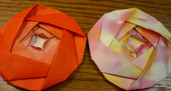 简单折纸玫瑰花的折法之扁平折纸玫瑰折纸图解威廉希尔中国官网
