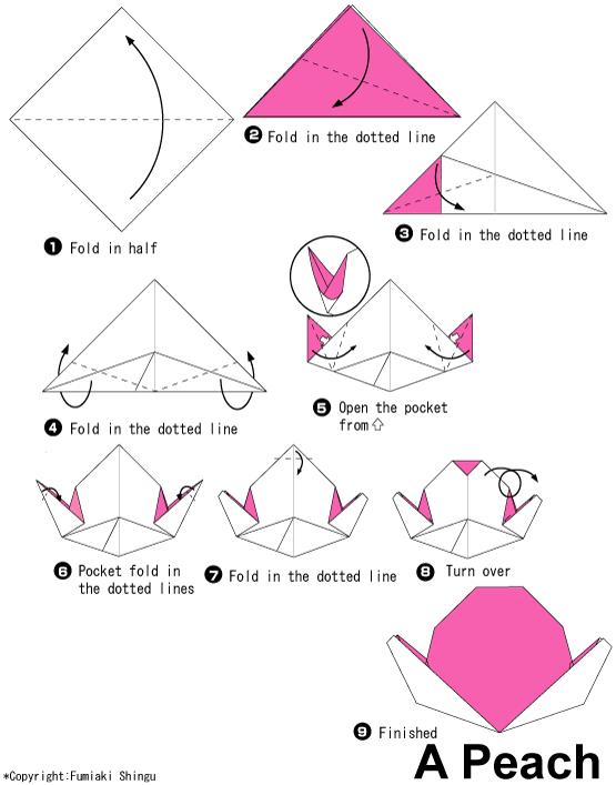 巧妙的折纸桃子折纸图解威廉希尔中国官网
告诉你如何完成折纸桃子制作