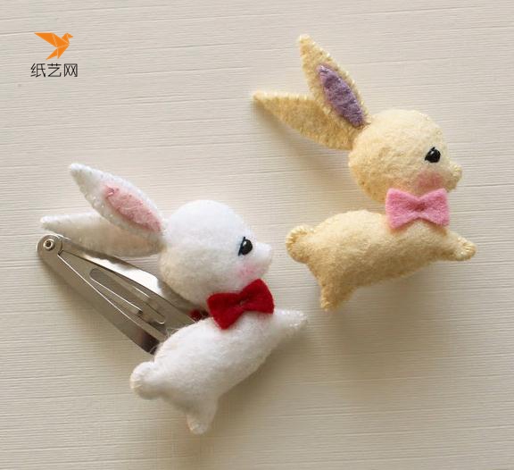可爱的不织布制作小兔子发卡方法威廉希尔中国官网
