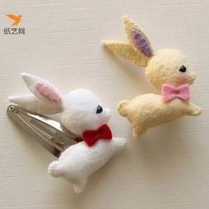 可爱的不织布制作小兔子发卡方法威廉希尔中国官网

