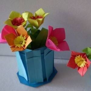 折纸花和折纸花盆的简单折纸威廉希尔中国官网
