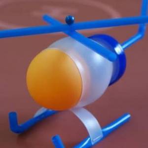 饮料瓶废物利用制作可爱直升飞机小玩具