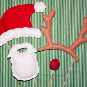 圣诞节不织布手持小装饰制作威廉希尔中国官网
（圣诞老人、驯鹿）