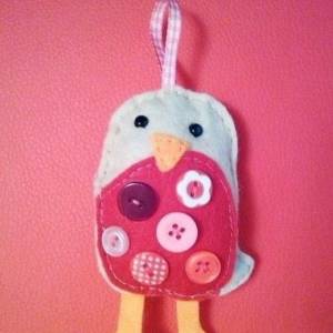 可爱的不织布小鸟圣诞节装饰制作威廉希尔中国官网
