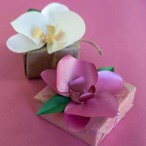 漂亮的纸艺花圣诞礼物包装装饰花朵制作威廉希尔中国官网
