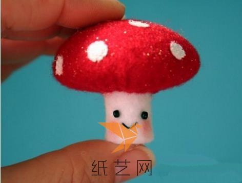 萌萌的不织布小蘑菇制作威廉希尔中国官网
