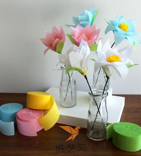 带有春天气息的纸艺花装饰制作威廉希尔中国官网
