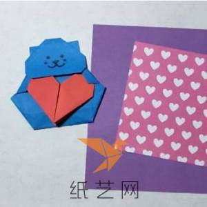 可爱的折纸心小熊制作威廉希尔中国官网
