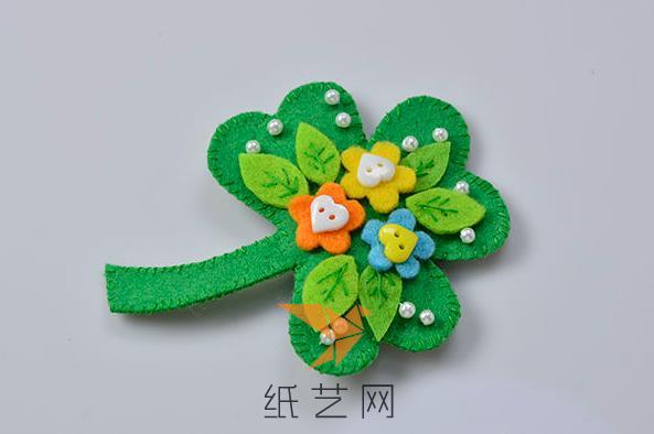 漂亮的小花朵三叶草装饰制作威廉希尔中国官网
