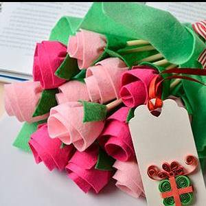 母亲节礼物不织布花束制作威廉希尔中国官网
