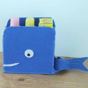 可爱的小鲸鱼儿童收纳箱制作威廉希尔中国官网
