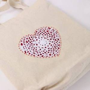 漂亮的心形图案购物袋制作威廉希尔中国官网
