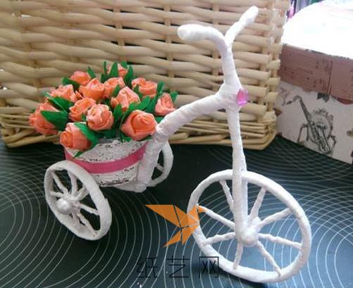 浪漫的自行车玫瑰花篮制作威廉希尔中国官网
