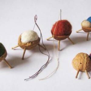 圣诞节礼物可爱小羊毛毡针插制作威廉希尔中国官网
