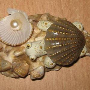 新年礼物用贝壳制作的小海龟工艺品威廉希尔中国官网
